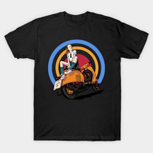 woman and vespa poses T-Shirt